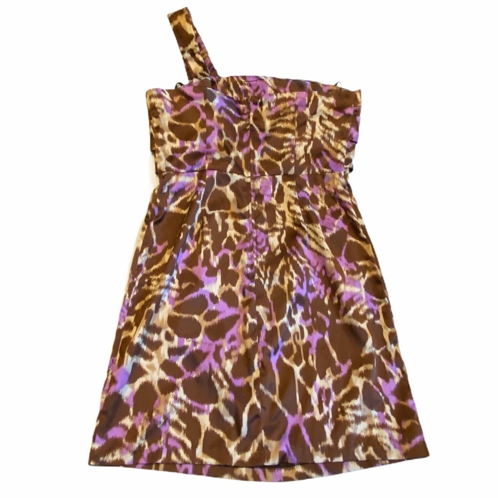 Modcloth Ixia‎ Giraffe Print One Shoulder Mini Medium - Picture 5 of 8